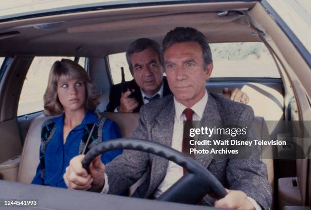 Los Angeles, CA Leah Ayres, Tom Bosley, Anthony Franciosa appearing in the ABC tv series 'Finder of Lost Loves', episode 'Deadly Silence'.