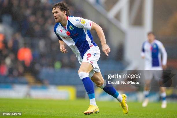Sam Gallagher of Blackburn Rovers during the Sky Bet Championship match between Blackburn Rovers and Huddersfield Town at Ewood Park, Blackburn on...