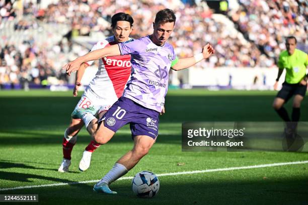 Brecht DEJAEGERE during the Ligue 1 Uber Eats match between Toulouse FC and AS Monaco at Stadium Municipal on November 6, 2022 in Toulouse, France. -...