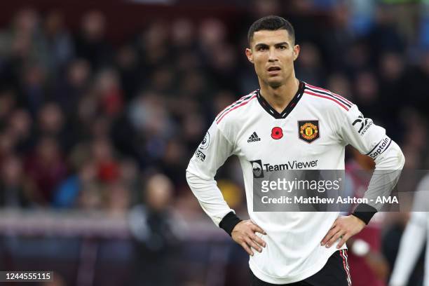 Cristiano Ronaldo of Manchester United during the Premier League match between Aston Villa and Manchester United at Villa Park on November 6, 2022 in...