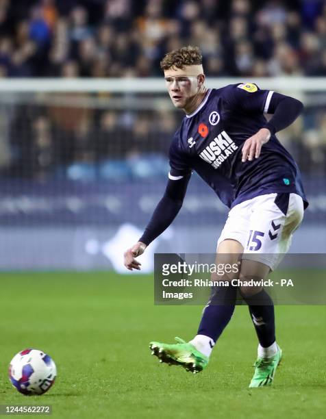 Millwall's Charlie Cresswell during the Sky Bet Championship match at The Den, London. Picture date: Saturday November 5, 2022.