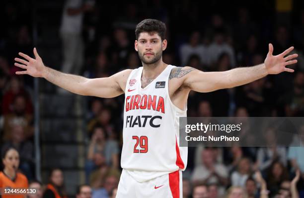 Patricio Garino during the match between FC Barcelona and Basket Girona, corresponding to the week 7 of the Liga Endesa, played at the Palau...