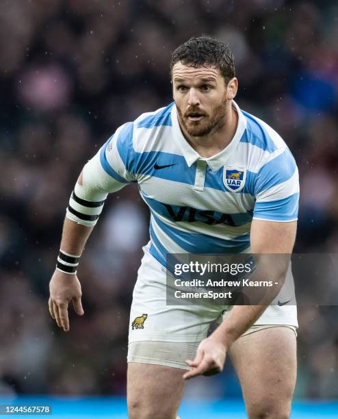 Julian Montoya of Argentina looks on during the Autumn International match between England and Argentina at Twickenham Stadium on November 6, 2022 in...