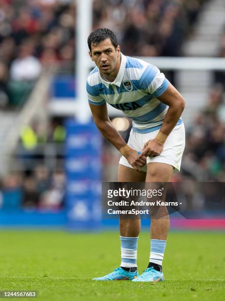 Matias Moroni of Argentina looks on during the Autumn International match between England and Argentina at Twickenham Stadium on November 6, 2022 in...