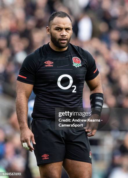 Billy Vunipola of England looks on during the Autumn International match between England and Argentina at Twickenham Stadium on November 6, 2022 in...
