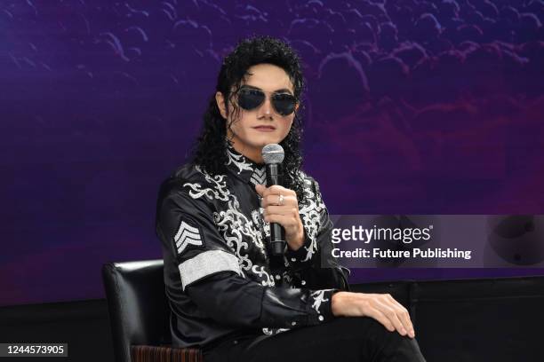 Brazilian singer and dancer Lenny Jay attends a press conference to announce his show This Is Michael: Tribute to the King of Pop. At the National...