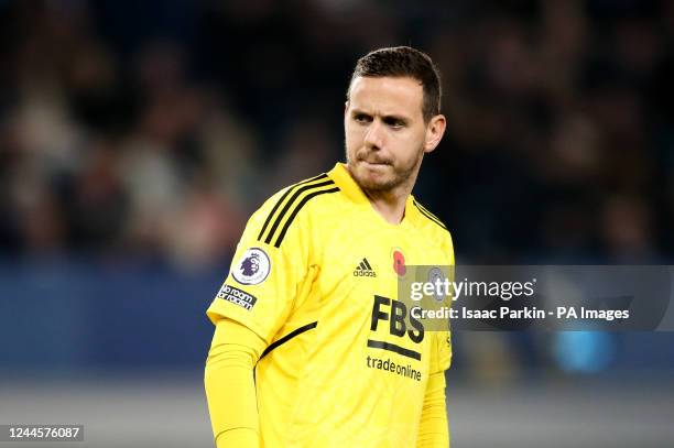 Leicester City goalkeeper Danny Ward during the Premier League match at Goodison Park, Liverpool. Picture date: Saturday November 5, 2022.