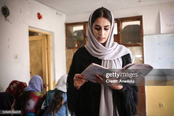 Afghan volunteer sisters, Sodabe Nezend and Azita Nezend educate Afghan girls of middle and high school ages who are not allowed to have an...