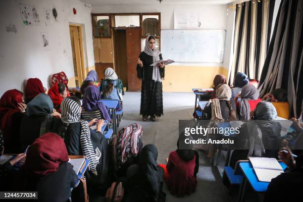 Afghan volunteer sisters, Sodabe Nezend and Azita Nezend educate Afghan girls of middle and high school ages who are not allowed to have an...