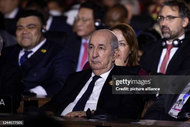 November 2022, Egypt, Sharm El-Sheikh: Algerian President Abdelmadjid Tebboune attends the opening of the High Level Summit of the 2022 United...