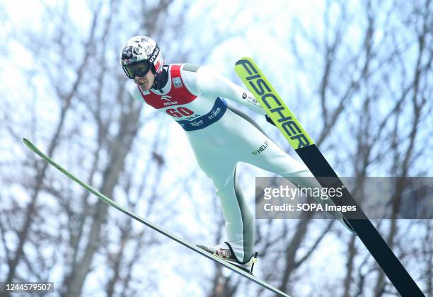 Robert Johansson during the individual competition of the FIS Ski Jumping World Cup in Wisla.