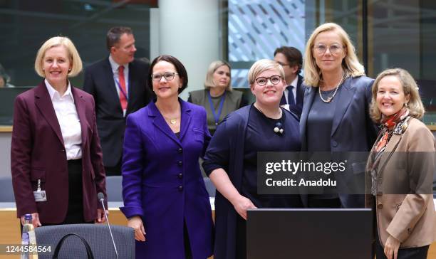 Estonian Finance Minister Annely Akkermann , Spanish Economy Minister Nadia Calvino , Dutch Finance Minister Sigrid Kaag , Luxembourg Finance...