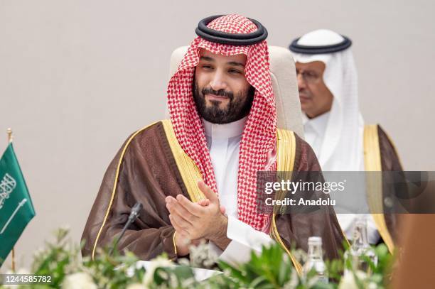 Mohammed Bin Salman, Prime Minister and Crown Prince of Saudi Arabia attends the 2022 United Nations Climate Change Conference, more commonly known...