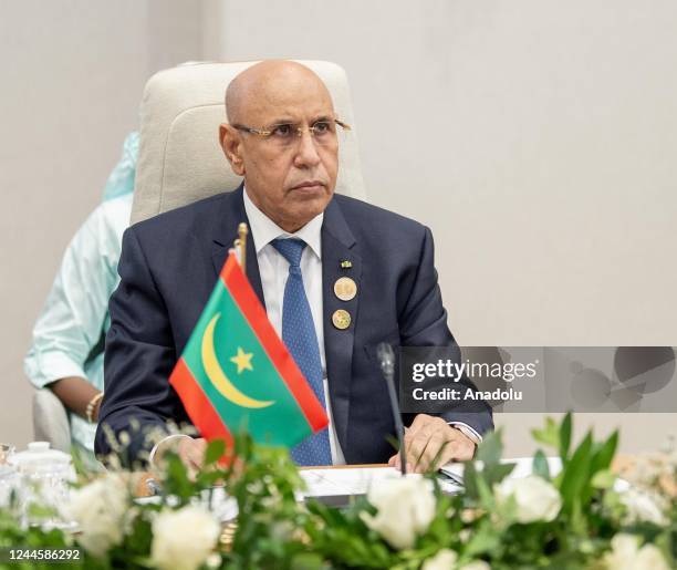 President of Mauritania Mohammed Vild al-Ghazwani attends the Middle East Green Initiative summit at the Sharm El Sheikh International Convention...