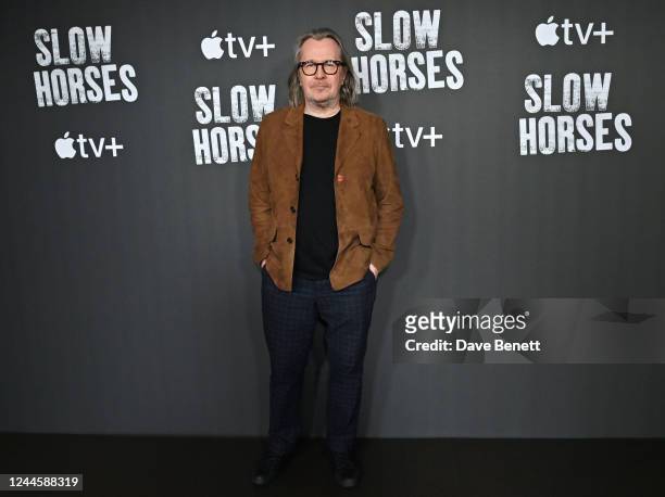 Gary Oldman attends the "Slow Horses" season 2 event at Soho Hotel on November 7, 2022 in London, England. "Slow Horses" season 2 premieres globally...