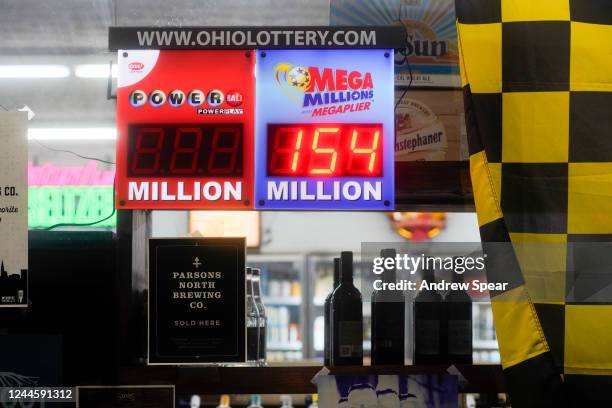 Powerball Led Sign Powerball Sign Photos and Premium High Res Pictures - Getty Images