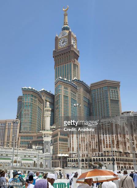 General view of the Royal Clock Tower in Mecca, Saudi Arabia on June 26, 2022. The Royal Clock Tower, which was built right next to the Kaaba in...
