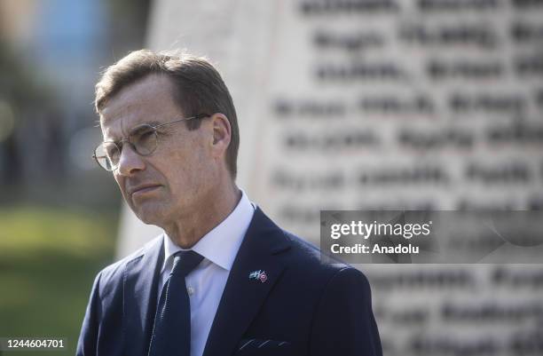 Swedish Prime Minister Ulf Kristersson is seen at Turkish Grand National Assembly, in Ankara, Turkiye on November 08, 2022.