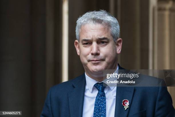 Secretary of State for Health and Social Care Steve Barclay arrives in Downing Street to attend the weekly cabinet meeting chaired by Prime Minister...