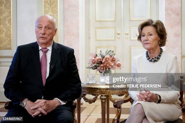 Norway's King Harald and Queen Sonja comment on Norway's Princess Martha Louise who will no longer carry out official duties for the Royal Household...