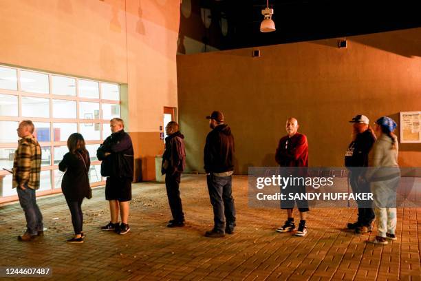 Voters stand in line to cast their ballots at The Martin Luther King Jr. Recreation Centers in Yuma, Arizona, on November 8, 2022.