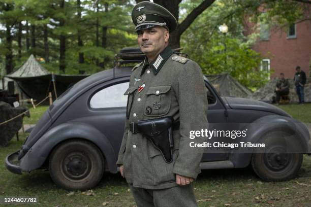 El recreador Dave Fornell, de Elgin, en el evento los DÃ­as de la Segunda Guerra Mundial el 24 de septiembre de 2022 en Rockford, Illinois.