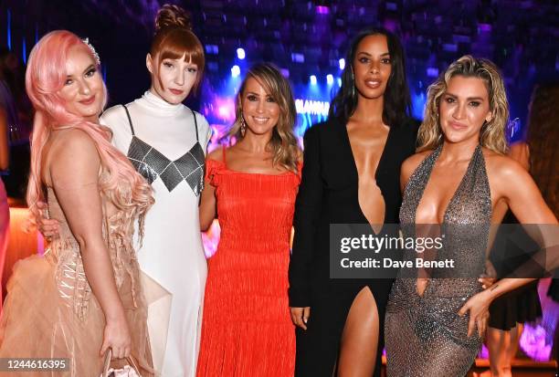 Grace Chatto, Nicola Roberts, Rachel Stevens, Rochelle Humes and Ashley Roberts attend the Glamour Women Of The Year Awards 2022 drinks reception at...