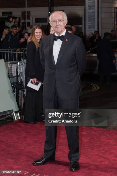 Actor Jonathan Pryce arrives for the world premiere of 'The Crown' Season 5 at Theatre Royal in London, United Kingdom on November 08, 2022.