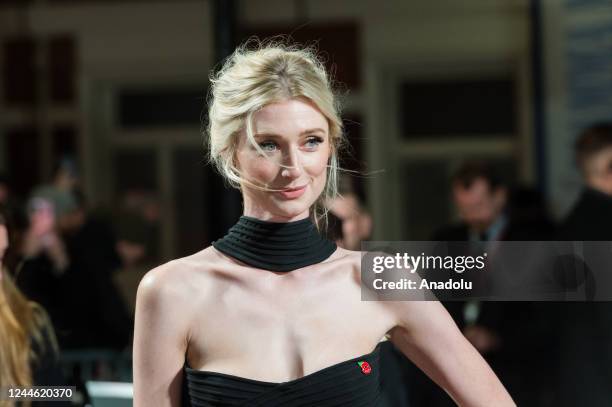 Actor Elizabeth Debicki arrives for the world premiere of 'The Crown' Season 5 at Theatre Royal in London, United Kingdom on November 08, 2022.