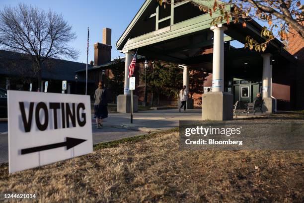 Polling location in Columbus, Ohio, US, on Tuesday, Nov. 8, 2022. After months of talk about reproductive rights, threats to democracy, climate...