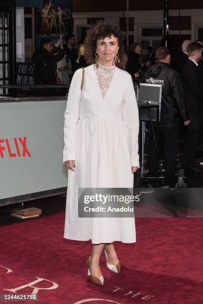 Director May el-Toukhy arrives at the world premiere of 'The Crown' Season 5 at Theatre Royal in London, United Kingdom on November 08, 2022.