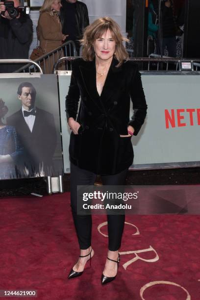 Director Jessica Hobbs arrives at the world premiere of 'The Crown' Season 5 at Theatre Royal in London, United Kingdom on November 08, 2022.