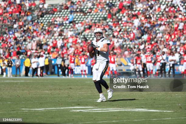 Los Angeles Chargers quarterback Philip Rivers during an NFL football game between the Los Angeles Chargers and Kansas City Chiefs on Sunday, Sept....