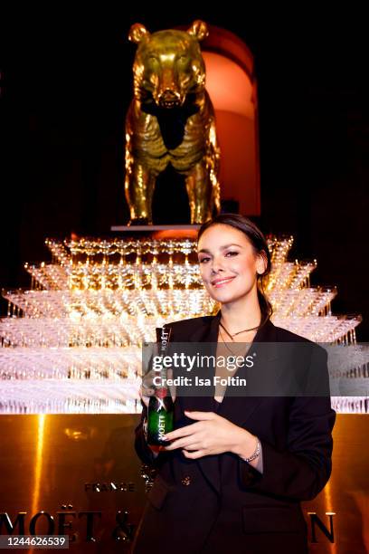 German actress Janina Uhse attends the Moet & Chandon Effervescence Dinner at Baerensaal on November 8, 2022 in Berlin, Germany.