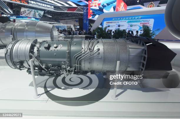 The Taihang omnidirectional vector engine is seen at the Airshow China in Zhuhai, Guangdong province, China, Nov 9, 2020.