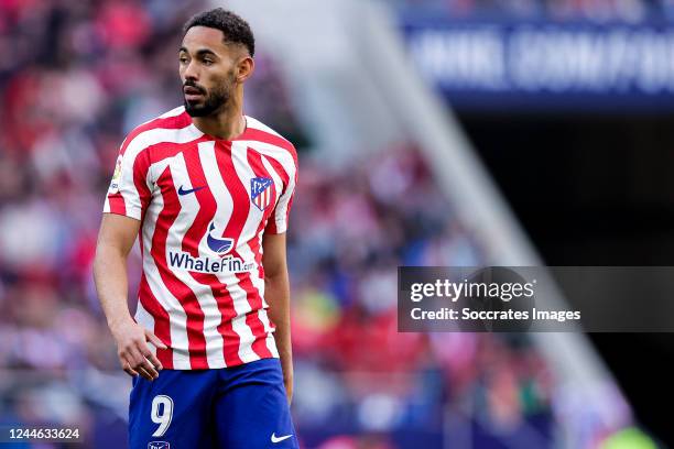 Matheus Cunha of Atletico Madrid during the La Liga Santander match between Atletico Madrid v Espanyol at the Estadio Civitas Metropolitano on...