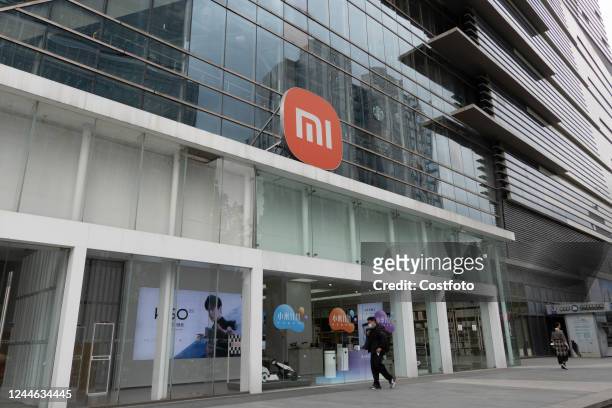 View of Xiaomi's flagship store in Shanghai, China, Nov 9, 2022.