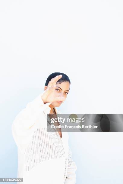 Singer Naomi Diaz from Ibeyi poses for a portrait on July 13, 2021 in Cannes, France.