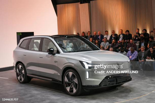 Volvo Cars Volvo EX90, the company's new electric SUV, is unveiled during a launch event in Stockholm, Sweden, on November 09, 2022. - Sweden OUT /...