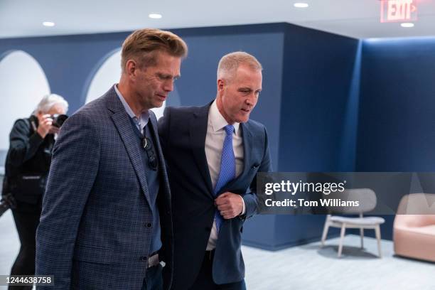 RDemocratic Congressional Campaign Committee Chair Rep. Sean Patrick Maloney, D-N.Y., right, and his husband Randy Florke, are seen after Maloney...
