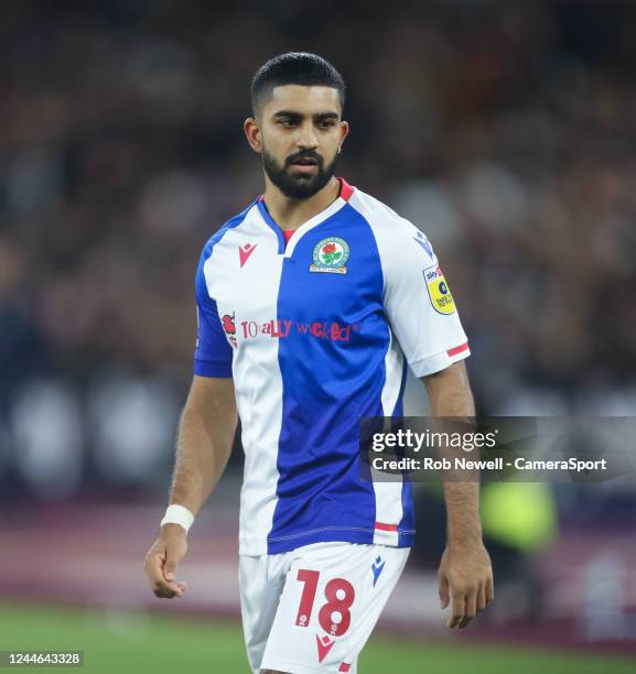 Blackburn Rovers' Dilan Markanday during the Carabao Cup Third Round match between West Ham United and Blackburn Rovers at London Stadium on November...