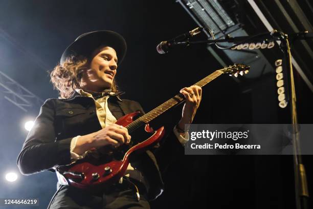 James Bay performs live on stage during a concert at the Admiralspalast on November 09, 2022 in Berlin, Germany.