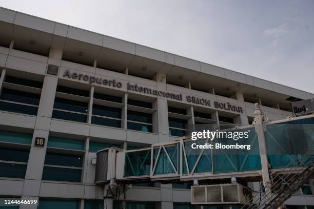 Simon Bolivar International Airport in Maiquetia, Vargas state, Venezuela, on Wednesday, Nov. 9, 2022. The first commercial flights from Colombia to...