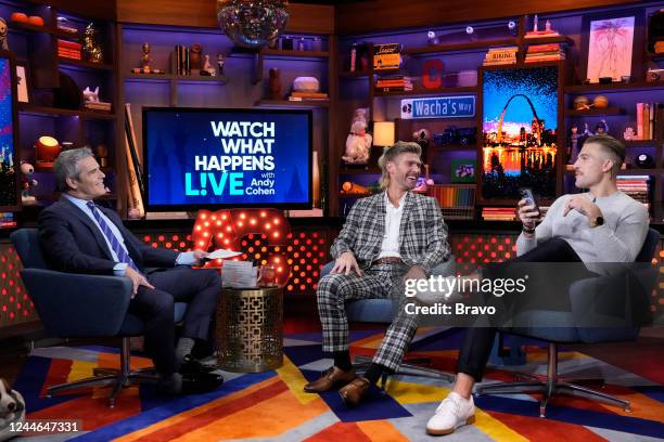 Episode 19180 -- Pictured: Andy Cohen, Kyle Cooke, Luke Gulbranson --