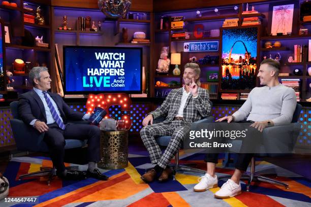 Episode 19180 -- Pictured: Andy Cohen, Kyle Cooke, Luke Gulbranson --