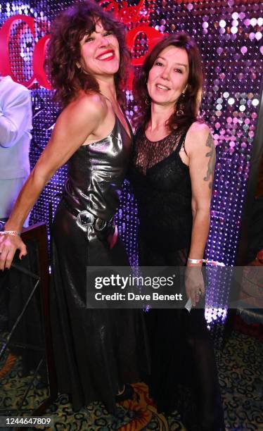 Jess Morris and Katy England attend Diet Coke's 40th Birthday celebration hosted by supermodel and Creative Director Kate Moss on November 9, 2022 in...