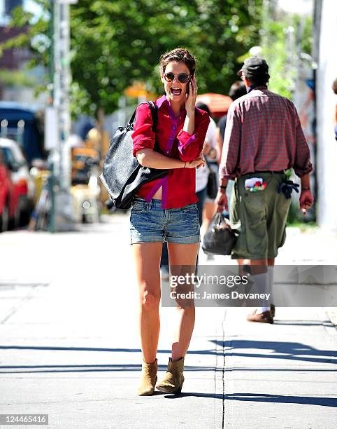 Katie Holmes seen on the streets of Manhattan on September 9, 2011 in New York City.