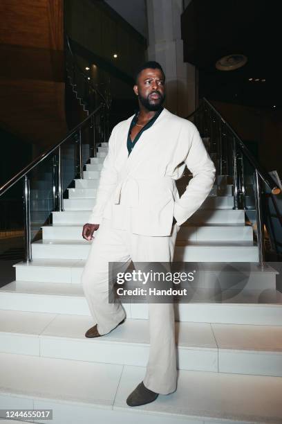 In this handout image provided by Winston Duke, Winston Duke attends the Black Panther tour at Lagos Continental Hotel on November 6, in Lagos,...