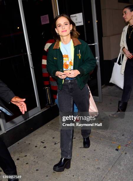 Pauline Chalamet is seen arriving at 'The Sherri Shepherd Show' on November 9, 2022 in New York City.