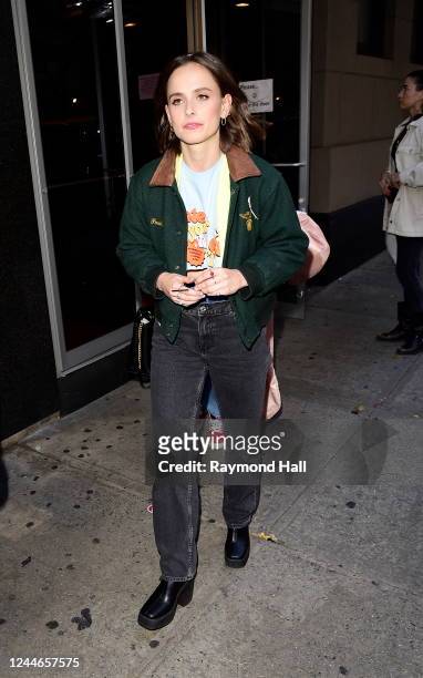 Pauline Chalamet is seen arriving at 'The Sherri Shepherd Show' on November 9, 2022 in New York City.